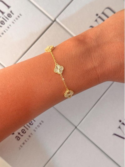 Yonca Bileklik- 5- 10 mm-Gold