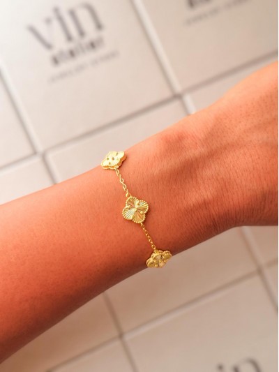 Yonca Bileklik- 5-12 mm-Gold