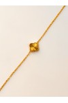 925 Gümüş | Yonca Bileklik- 1- 14 mm- Gold