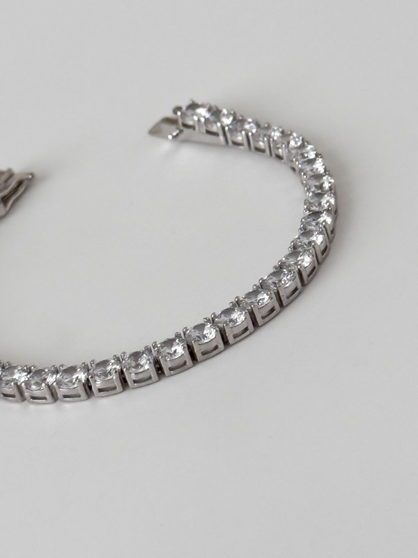 925 Gümüş |  Su Yolu Bileklik- 5 mm-17 cm
