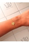 925 Gümüş | Yonca Bileklik- 1- 14 mm- Gold
