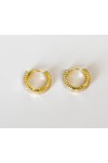 925 Gümüş Blake Küpe- Mini (Gold Renk)