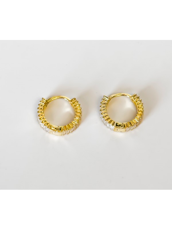 925 Gümüş Blake Küpe- Mini (Gold Renk)