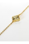 925 Gümüş | Yonca Bileklik- 1- 14 mm- Gold