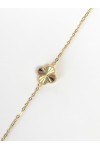 925 Gümüş | Yonca Bileklik- 1- 14 mm- Gold